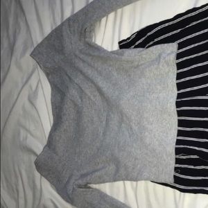 long sleev gray top brandy melville
